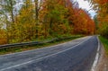 Autumn mountain TransfÃÆgÃÆrÃÆÃâ¢an highway in Transylvania in Romania Royalty Free Stock Photo